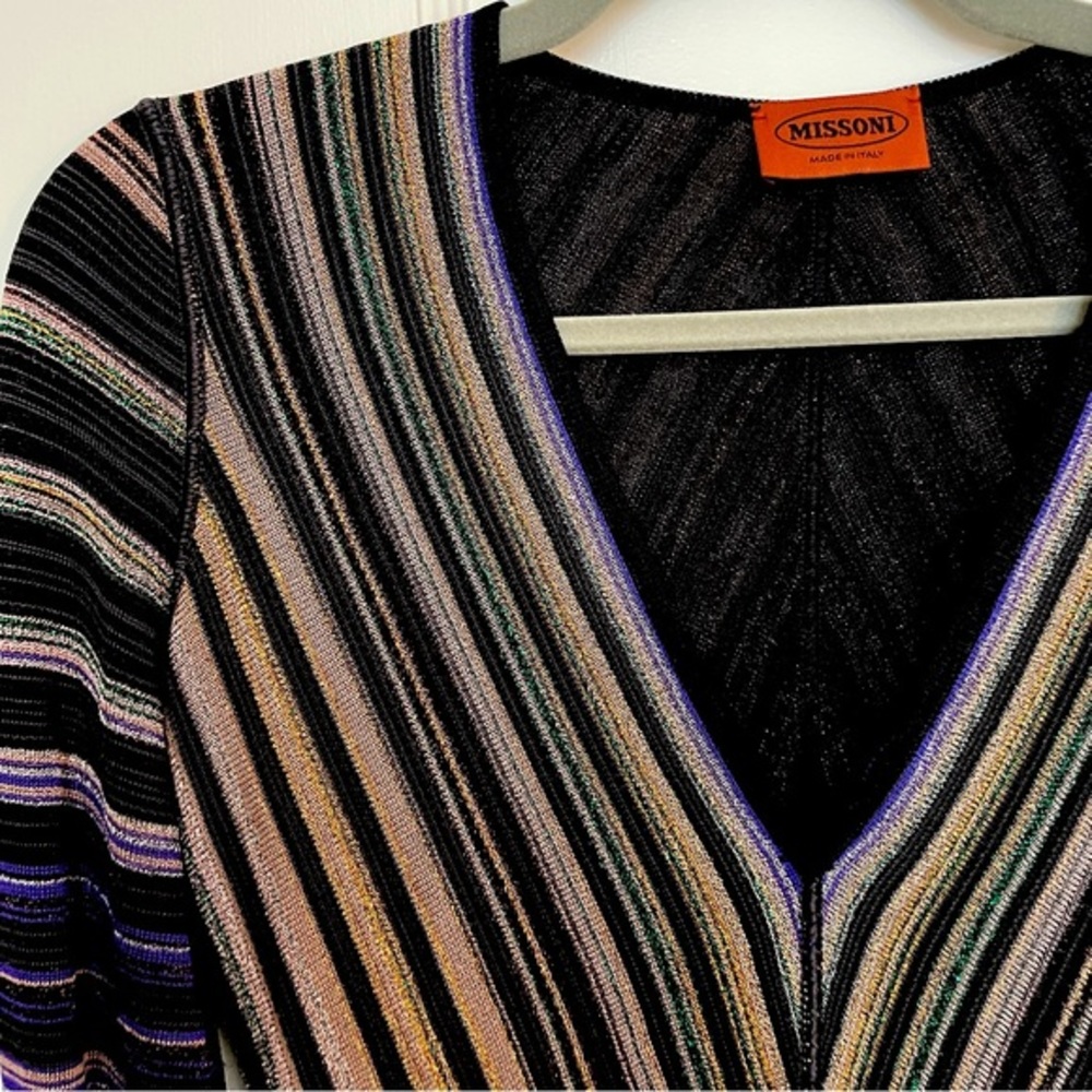 Missoni Multicolor Striped V‑Neck Knit Top - Picture 11 of 15